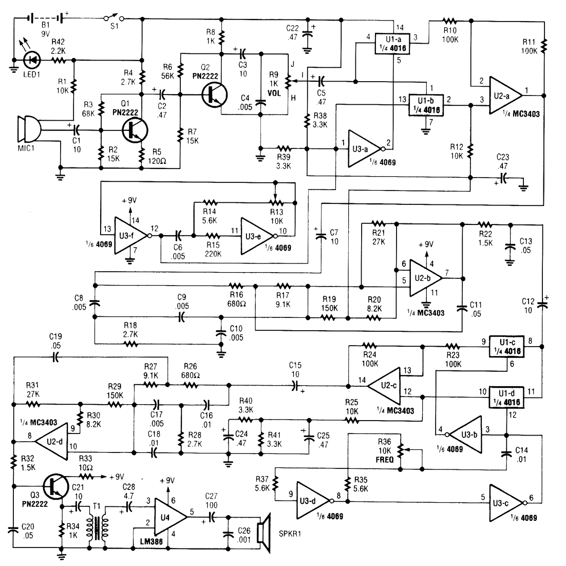 Simulated speech generator