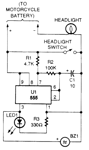 Headlight off indicator