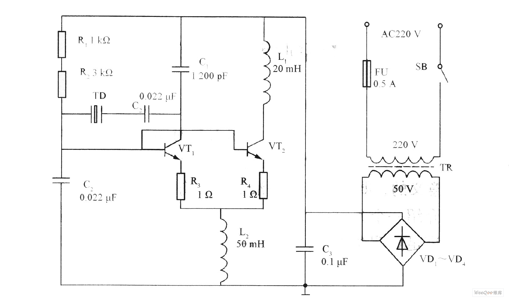 Bathtub energy-saving oxygenator circuit schematic