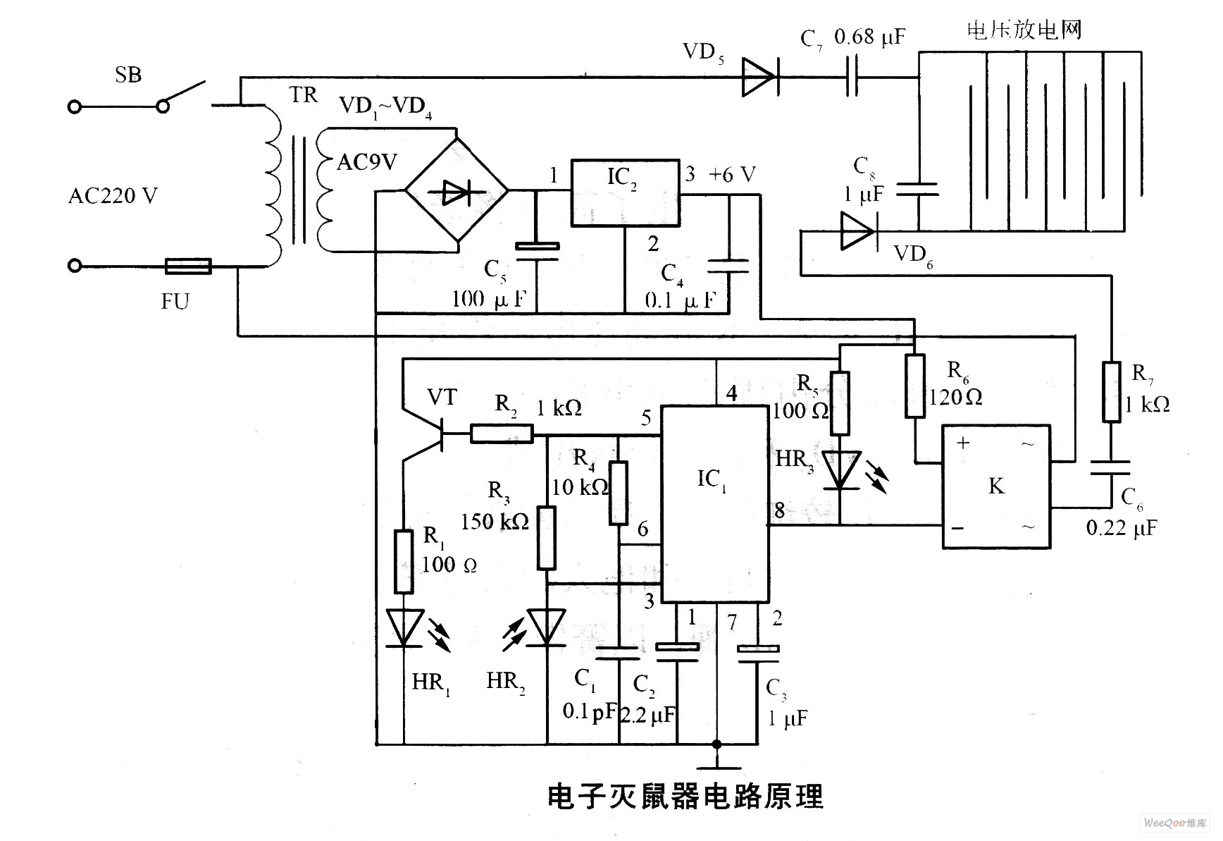 Electronic rodent circuit schematic