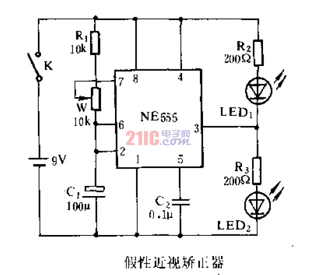 555 timing pseudo myopia correction device