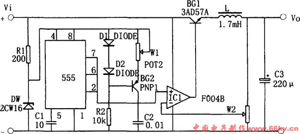 NE555 switch circuit