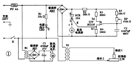 Circuit diagram of homemade miniature AC welding machine