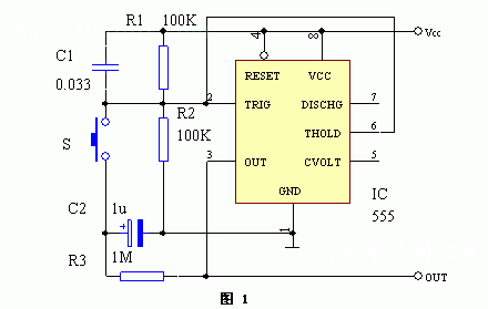 Simple single button 555 bistable switch design