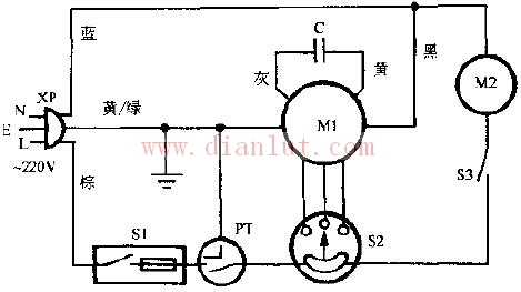 Gree KYS1-30 floor type turning fan circuit schematic