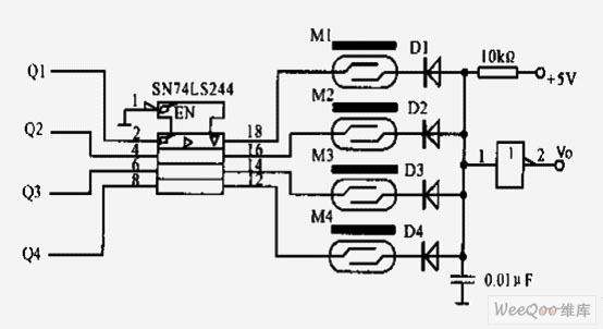 Multi-reed switch signal input circuit