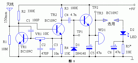 Simple lightning warning circuit