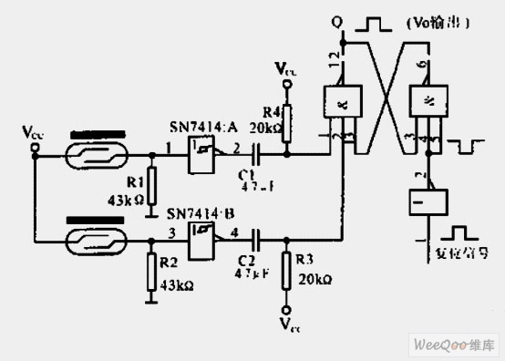 Double dry reed switch signal input circuit