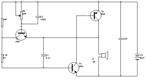 Voice-activated electronic doorbell circuit diagram