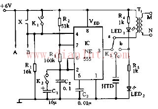 Three-use disabled electronic device principle circuit diagram