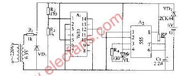 555 constitutes the IS flasher circuit diagram