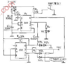 555 constitutes 5MIN startup delay circuit diagram