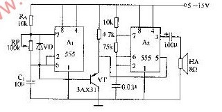 555 police car audio circuit diagram