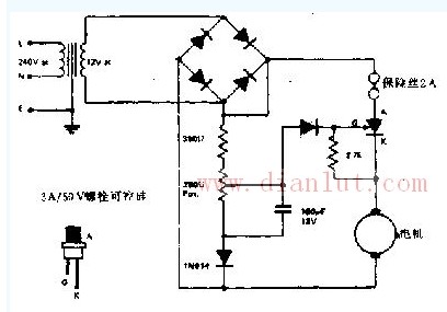 Model or car speed control circuit diagram