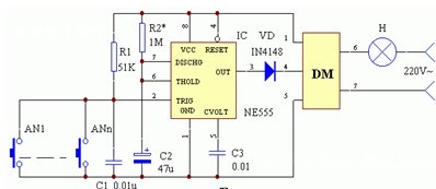 Monostable control circuit diagram