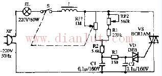 Dimming writing table lamp circuit