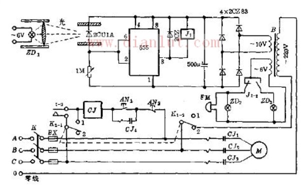 Photoelectric security circuit principle