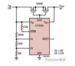 LTC4365 classic application circuit diagram