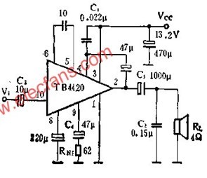 TB4420 audio power amplifier circuit