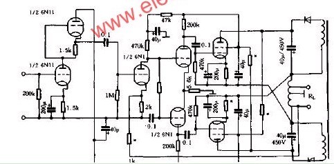 New tube push-pull power amplifier circuit