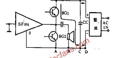 SF404 audio power amplifier circuit