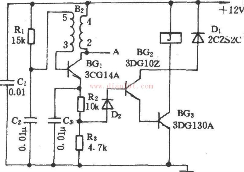 Fan touch self-stop circuit schematic