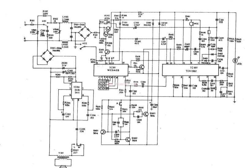 Telephone circuit based on HA8322(VII)P/T