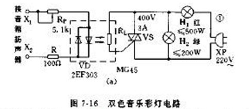 Two-color music lantern circuit