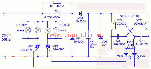 Double color light circuit