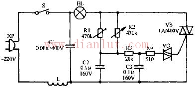 Baoyi brand AJQ-1A dimming table lamp circuit diagram