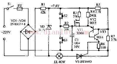 Liangliang MT9828 dimming table lamp circuit