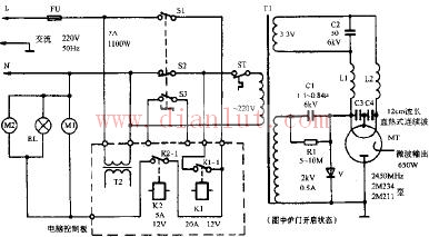 Sanle WP-650D computer microwave oven circuit