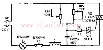 Zhongya brand SBT-254 dimming writing table lamp circuit diagram