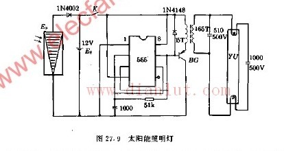 Solar lighting circuit