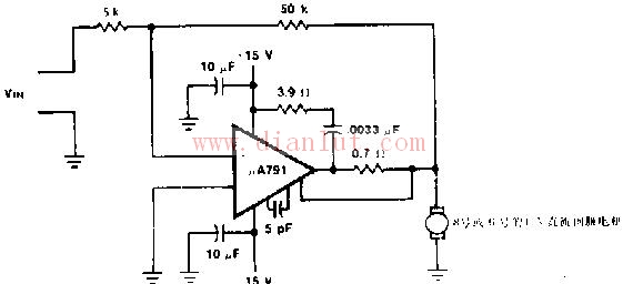 DC servo amplifier circuit schematic