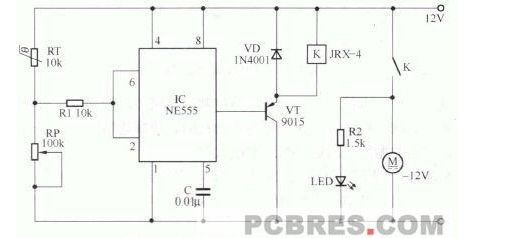 Circuit diagram of automatic control ventilation