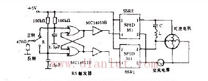 Positive and negative circuits using SSR control and induction motors