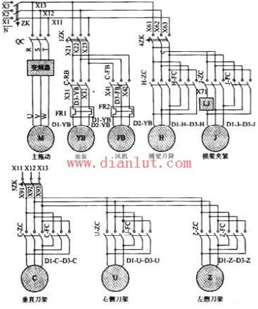 Main circuit principle of each motor of planer