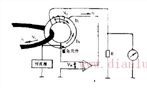 Magnetic balance mode current measuring circuit