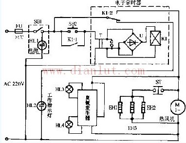 Ozone electronic disinfection cabinet circuit