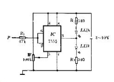 Logic level measurer circuit principle