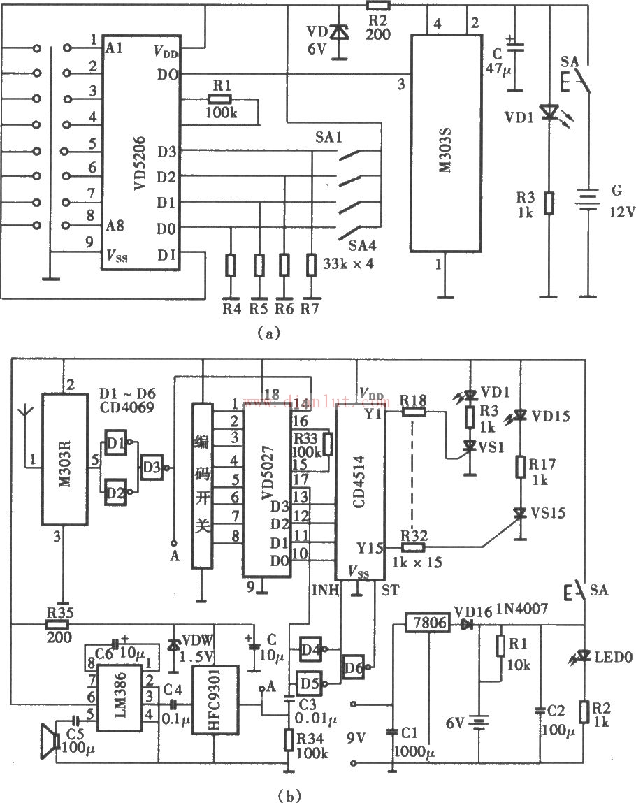 Ward call system circuit schematic