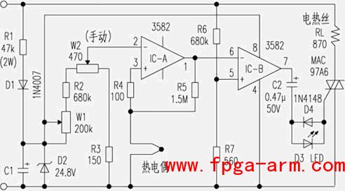 Working principle diagram of constant temperature electric soldering iron