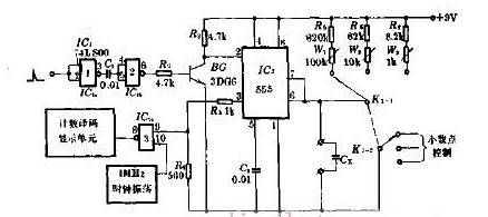 Digital capacitance meter circuit