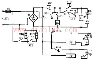 Kang Yi DZX-68 high temperature electronic disinfection cabinet circuit schematic