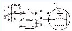 Jinling brand wind pressure type ventilation fan circuit