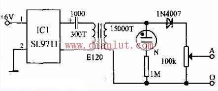 Electronic frostbite treatment instrument circuit designed by SL9711
