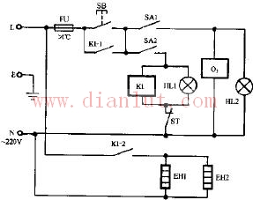 Double door dual function electronic disinfection cabinet circuit