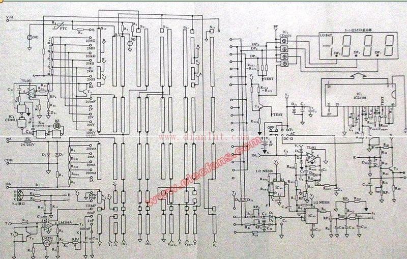 DT890C digital multimeter circuit