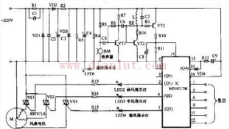 Yangzi FS-40 floor fan circuit